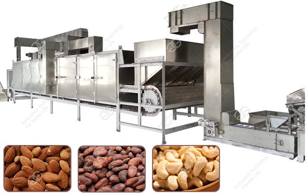 High Quality Continuous Soybean/Almond/Cashew Roaster