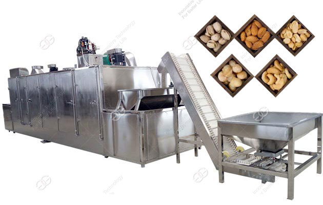 Supply Continuous Belt Type Nuts Roaster Machine